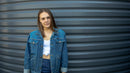 Saia jeans midi