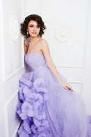 Vestido lilás tomara que caia de festa