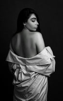 Vestido branco ombro a ombro
