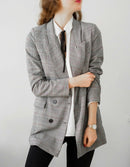 Blazer cinza de alfaiataria