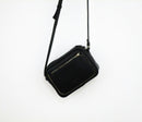 Bolsa transversal de couro preta