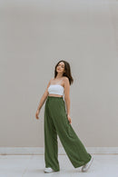 Calça pantalona verde