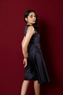 Vestido midi vinho