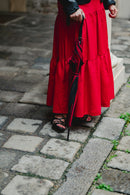 Vestido vermelho fluido