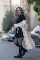 Trench coat cáqui longo
