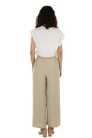 Calça pantalona bege
